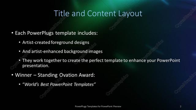 Title and Content presentation slide layout