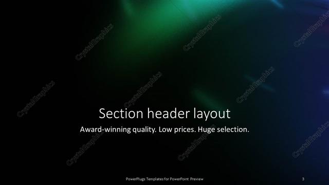 Section Header presentation slide layout