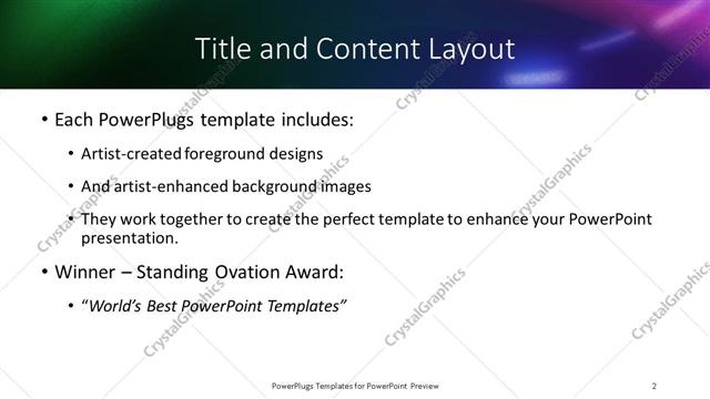 Title and Content presentation slide layout
