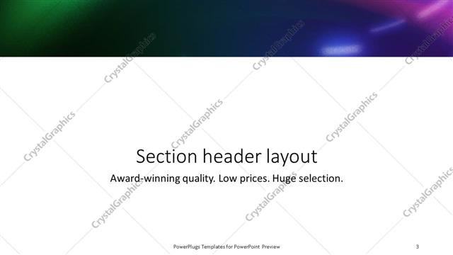 Section Header presentation slide layout