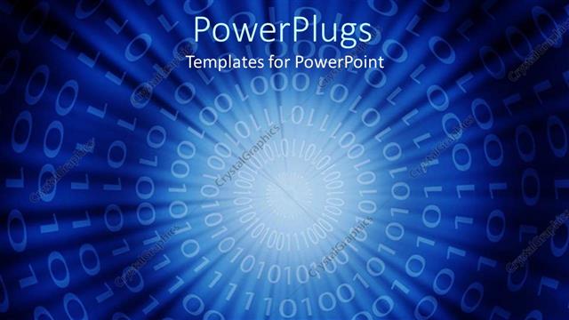 Presentation with numbers - A circular arrangement of binary numbers along with light in the middle
