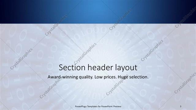 Section Header presentation slide layout