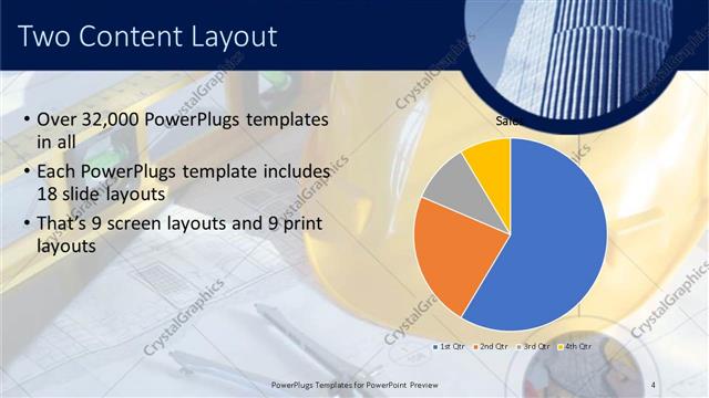 Two Content presentation slide layout