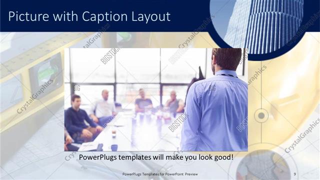 Picture with Caption presentation slide layout
