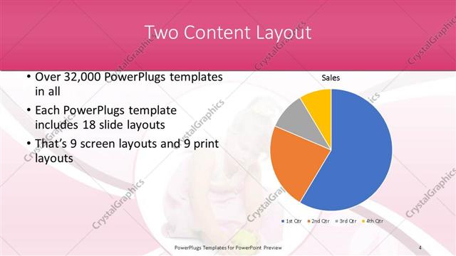 Two Content presentation slide layout