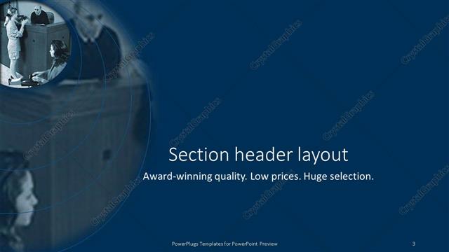 Section Header presentation slide layout