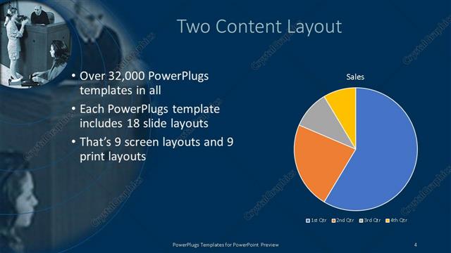 Two Content presentation slide layout
