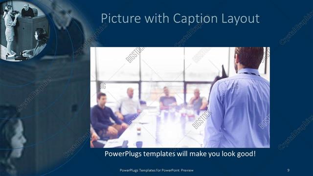 Picture with Caption presentation slide layout