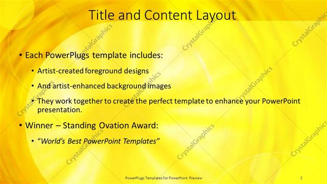 Title and Content presentation slide layout