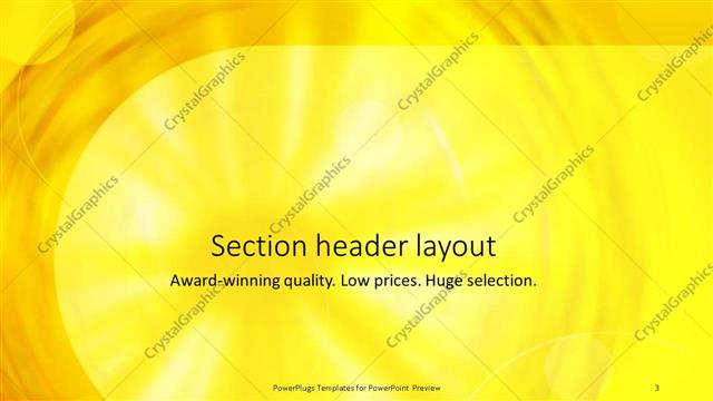 Section Header presentation slide layout