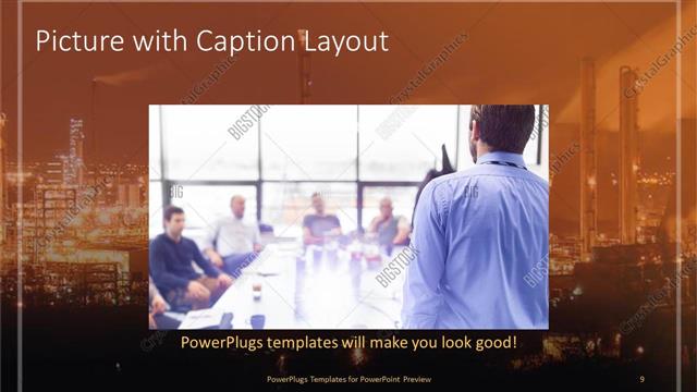 Picture with Caption presentation slide layout