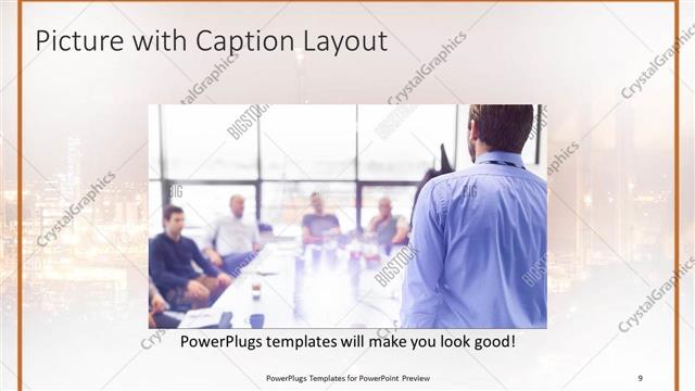 Picture with Caption presentation slide layout
