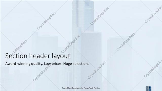 Section Header presentation slide layout