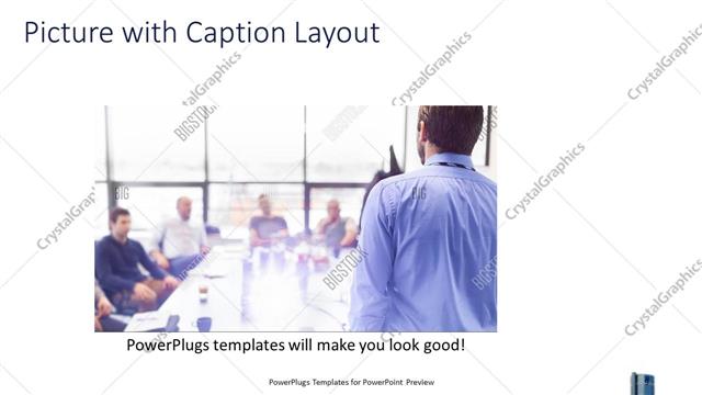Picture with Caption presentation slide layout