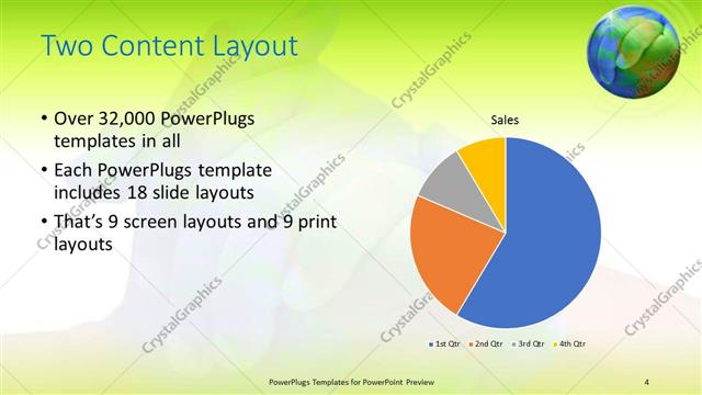 Two Content presentation slide layout