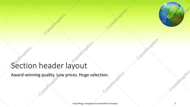 Section Header presentation slide layout