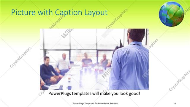 Picture with Caption presentation slide layout