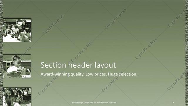 Section Header presentation slide layout