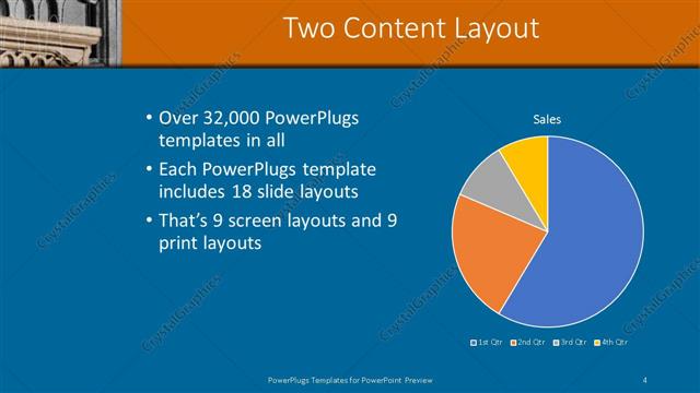 Two Content presentation slide layout