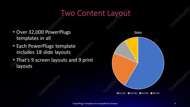 Two Content presentation slide layout