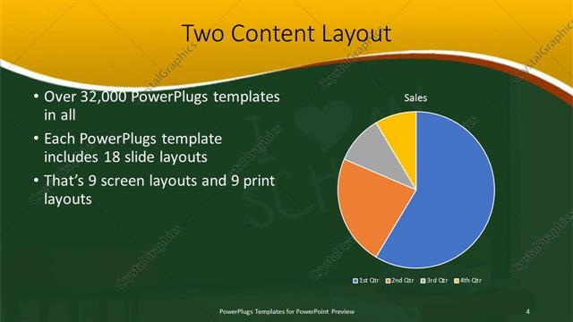 Two Content presentation slide layout