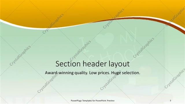 Section Header presentation slide layout