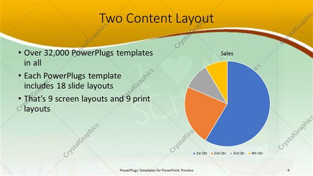 Two Content presentation slide layout
