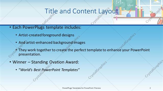 Title and Content presentation slide layout