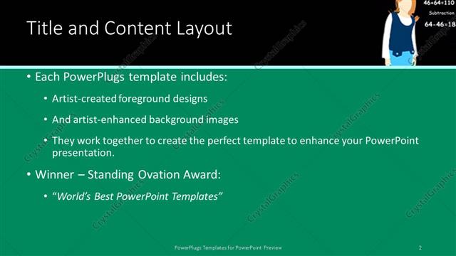 Title and Content presentation slide layout
