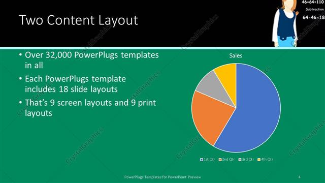 Two Content presentation slide layout