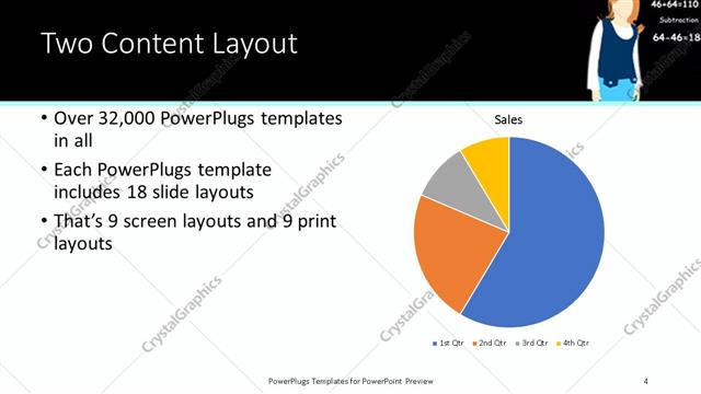 Two Content presentation slide layout
