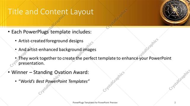 Title and Content presentation slide layout