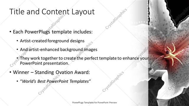 Title and Content presentation slide layout