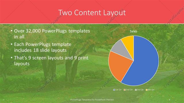 Two Content presentation slide layout