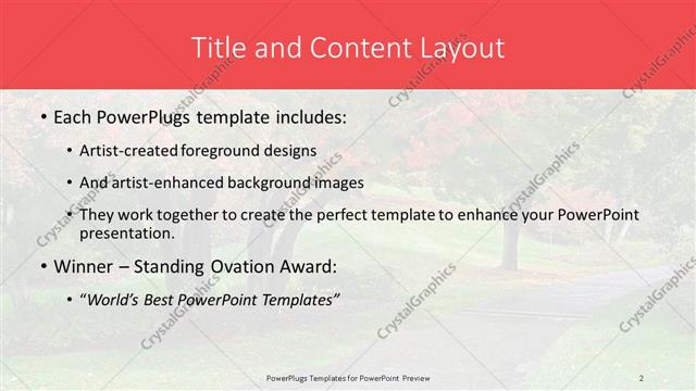 Title and Content presentation slide layout
