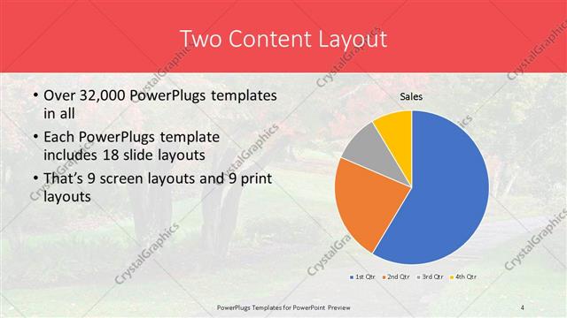 Two Content presentation slide layout