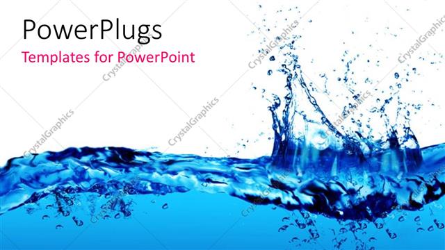  Presentation with splash - Clean fresh blue water splash