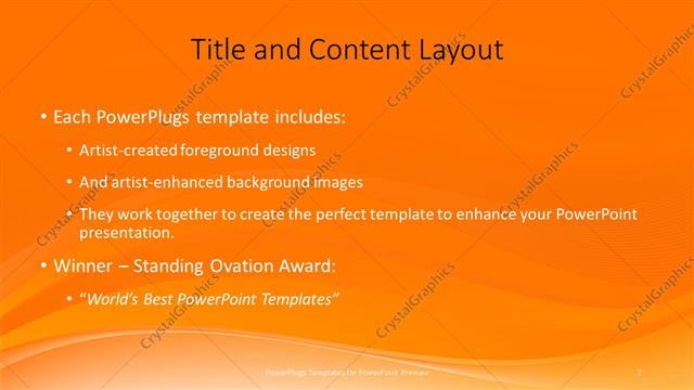 Title and Content presentation slide layout