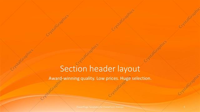 Section Header presentation slide layout