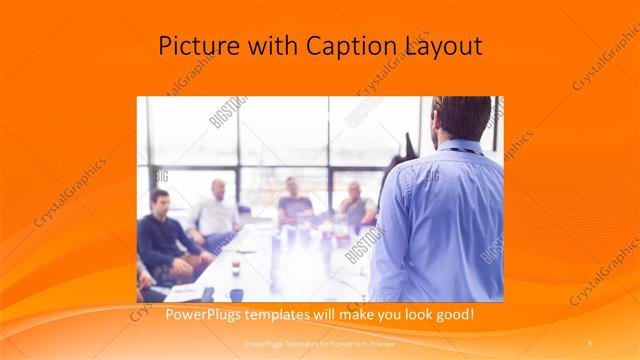 Picture with Caption presentation slide layout