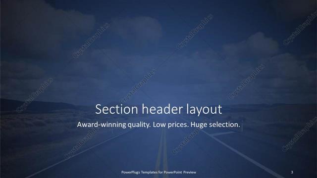 Section Header presentation slide layout