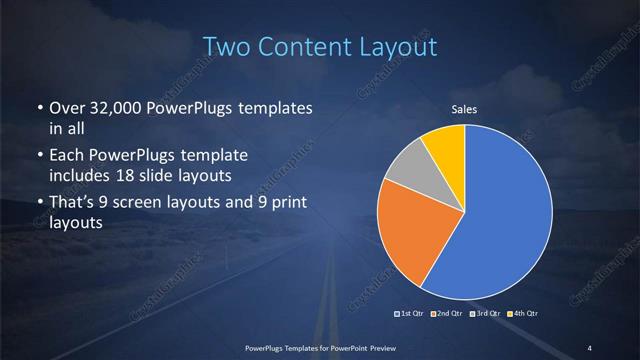 Two Content presentation slide layout