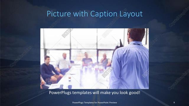 Picture with Caption presentation slide layout