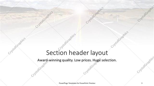 Section Header presentation slide layout