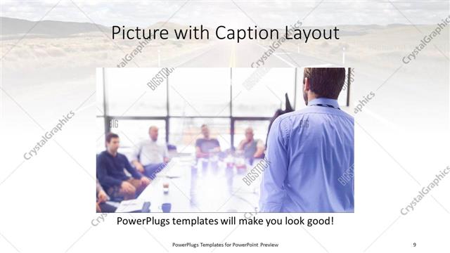 Picture with Caption presentation slide layout