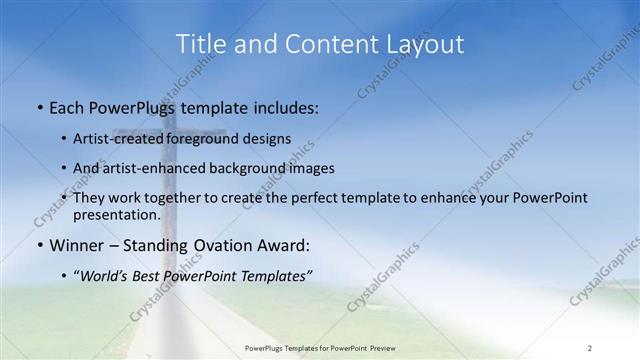 Title and Content presentation slide layout