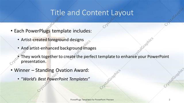 Title and Content presentation slide layout