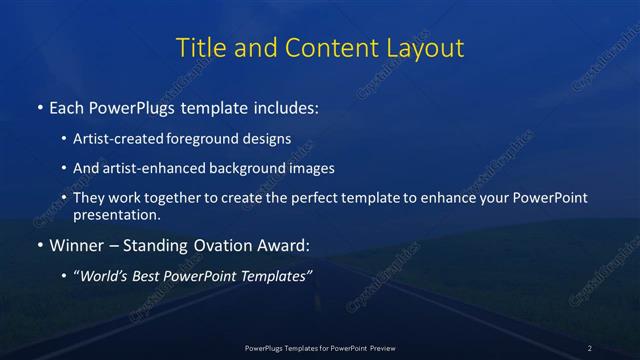 Title and Content presentation slide layout