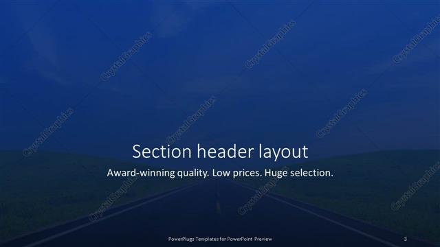 Section Header presentation slide layout