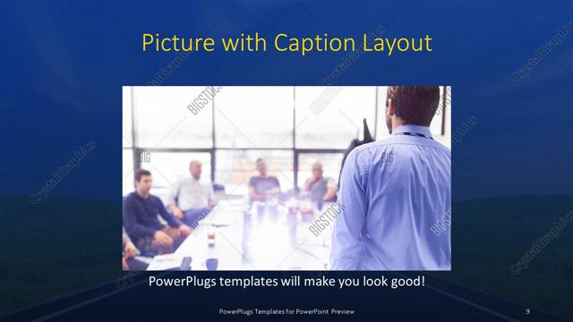 Picture with Caption presentation slide layout